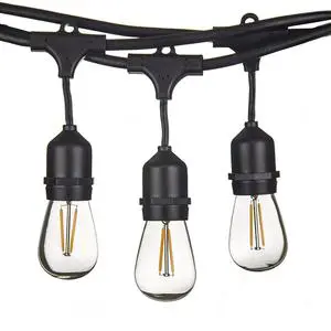 High Quality IP65 Waterproof Warm White 48FT Extra Long LED String Lights for Wedding Outdoor Decoration
