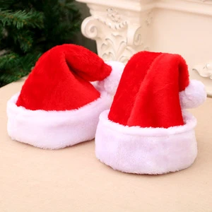 Christmas children's hat Christmas decorative hat high-end thick plush Christmas hat children's