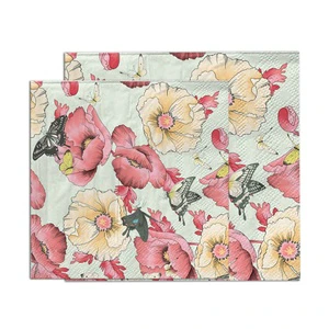 Color Flower Printed Decorative Wedding Decoration Paper Dinner Napkins