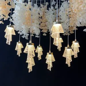New Wedding Props Stage Hotel Ceiling Decorative Lights Custom Wedding Banquet Light 10heads Small Chandelier