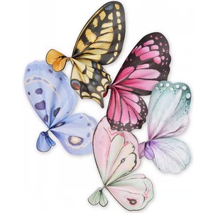 High-End Butterfly Colored Resin Coated Wedding Gift Flower Packaging Paper Transparent Waterproof Use for Wrapping