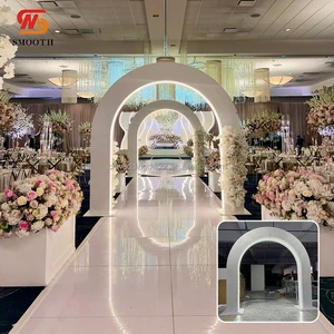 SMOOTH White 8FT 10FT Acrylic Arch Gate Wedding Stage Walkway for Church Wedding Decor Event