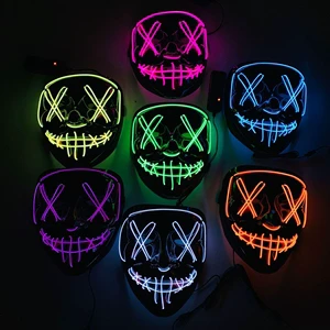 Halloween Mask LED Light up Mask for Festival Cosplay Halloween Costume Masquerade Parties Carnival Gifts