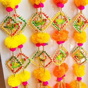 Home Festival Decor Artificial Flower String Garland for Indian Wedding Party Mandap Stage Backdrop Event and Traditional Decor