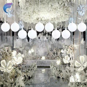 Wedding Props Luminous Acrylic Balloon Pendant Lamp Wedding Stage Hanging Ornament Ceiling Decorative Lights Wedding Decor