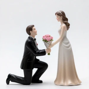 Bride and Groom Resin Wedding Decoration Dessert Table Cake Decoration Wedding Souvenir Wedding Doll Couple Gifts