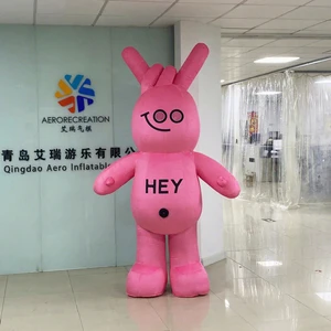Aero Design Party Interactive Inflatable Walking Costume 2m High Custom Inflatable Cartoon Animal Mascot Costume