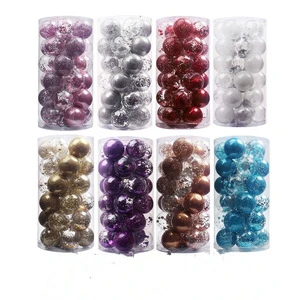 30pcs Shatterproof Christmas Balls Ornaments Set Plastic Xmas Tree Baubles for Holiday Party Bulk Wholesale Decorations