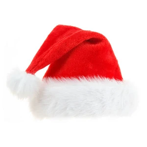 2023 Hotsale Retail Stock Unisex Adult And Kids Plush Hat Velvet Christmas Hats Santa Hat