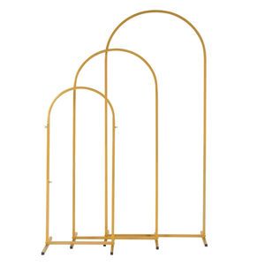 Three Piece Set Wedding Arch Top Iron Art with Gold Finish 5.9ft+4.9ft+3.9ft Pieces