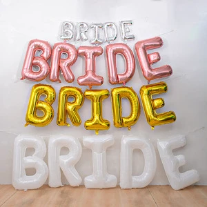 Wedding Bachelorette Shower 16 32 40 Inch White Rose Gold Bride Party Decorations Letter Foil Bridal Balloons