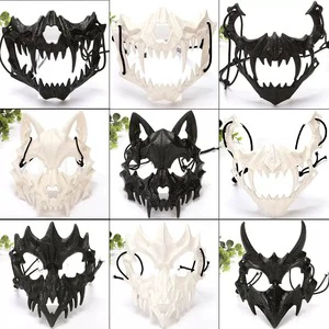 Wholesale Animals Cosplay Half Face Multi Design Scary Horror Ghost Plastic Full Face Halloween Cosplay Party Mask