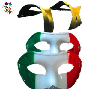 Cheap Custom Brand National Flag Colors Party Fancy Dress Plastic Masks HPC-2668