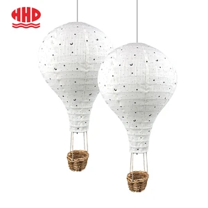 HKH Customized Christmas Hot Air Balloon Fabric Balloons with Beige Printing for Party Decor