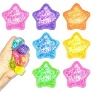 Wholesale Squishy Star Glitter Maltose Sparkle Powder Sequins Squishy Toys TPR Stress Relief Fidget Toys Kids Party Favors