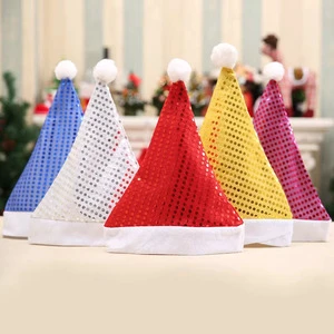 Five-color Christmas Santa Sequin Hat - Party Hat for Creating Festive Atmosphere, Decoration for the Home, Gift for the Family