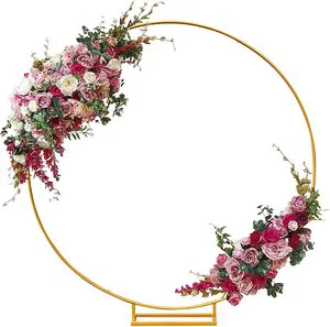 Different Diameter Large Base Round-shaped Arch Gold Balloon Wreath Arch Hoop Stand Set