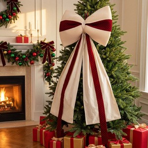 New Large Christmas Bow Decorative Ribbon Christmas Tree Ornaments Christmas Decoration