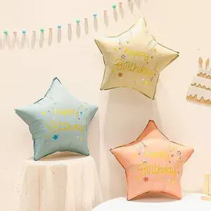 Wholesale Matte Pink Blue Matt Star Foil Balloons Birthday Wedding Valentine's Days Party Decoration