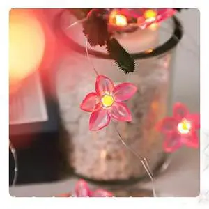 Decorative Lily Flower Battery Operated Led Light Mini Copper Wire Wedding Decoration Lights