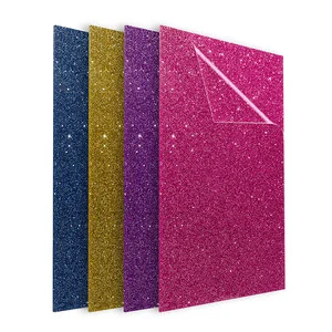 Laser Cutting Acrylic Laminate Sheet Double Sided Glitter for Birthday Decoration DIY Cake Topper Acrylic Sheet Glitter
