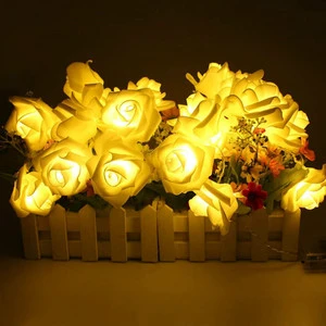 Battery Box 10 LED Rose Flower String Lights for Wedding Home Party Birthday Festival Indoor Outdoor Decoration