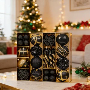 SHUANGYUAN New Arrival Luxury Handmade Personalized Plastic Christmas Tree Balls Set Environment-Friendly High Quality Ornaments