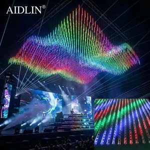 AIDLIN IP67 360 Degree Double Sided LED Matrix Light RGB Chasing Falling Rain Tube For Wedding Event Mall Atrium Ceiling