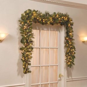 AYOYO Factory Christmas Red Fruit Vine Eco-Friendly Luxury LED 180cm/2.7m Pre-Lit Garland Christmas Decorations