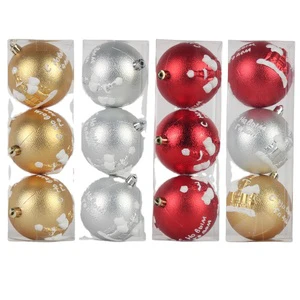 Hot Selling Fashion 3 Pcs Electroplated Painted 3.15-Inch Christmas Ball Set Christmas Tree Decoration Set