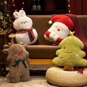 Cute Christmas Tree Gingerbread Man Pillow Living Room Sofa Cushion Doll Christmas Day Wreath Decoration Children's Gifts