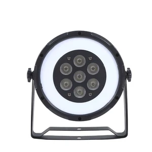 RGB Full Color 7pcs 3W LED Flat Par Light DMX512 - Wedding/Stage/Party/Event Decoration Light