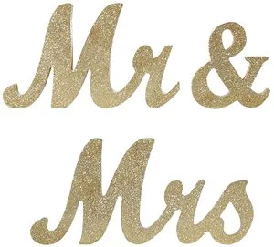 Modern Vintage Style Wooden Mr and Mrs Sign Rustic Letters Wedding Signs for Wedding Table Photo Props Display Stand Figures