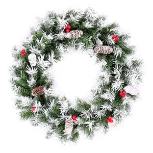 Factory Price Christmas Wreath Green Flower Christmas Wreath for Party Indoor Christmas Decoration