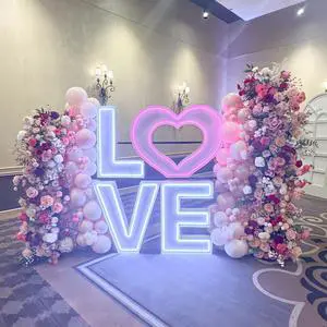 Hot Sale Metal Waterproof 3ft 4ft 5ft LED Giant Marquee Letters Sign for Wedding Decoration
