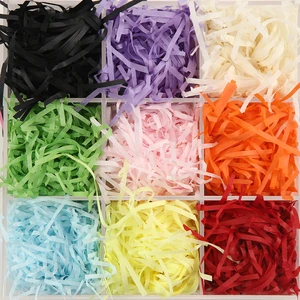 10g/bag Colorful Shredded Crinkle Paper Raffia Candy Boxes Gift Box Filling Wedding Decoration Supplies Kraft Crinkle Paper