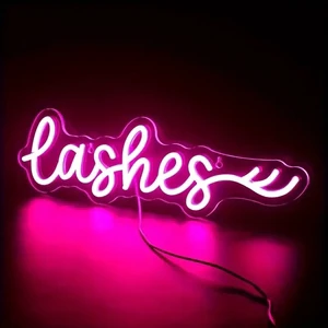 Dropshipping Free Design Custom Led Neon Light Lashes Neon Sign Neon Sign Custom Made Wedding for Bedroom Party Home