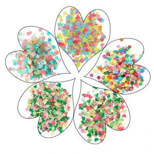 Wholesale Metallic Gold Heart-Shaped Tissue Paper Confetti Colorful round Confetti for Parties & Events