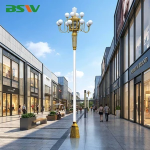 BSW Factory Price Ornate Combined Lamp Lotus Shape Decorative Landscape Light For Government Buildings And Urban Park