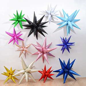 Nicro Wholesale Price 26/40inch DIY Colorful Exploding Star Balloons Photo Prop Party Decoration Large 3D Aluminum Foil Balloon