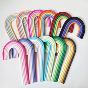 New Three-dimensional rainbow Arch Cake Decoration Soft Rubber Colorful Arch Cake Figurine Cake Topper