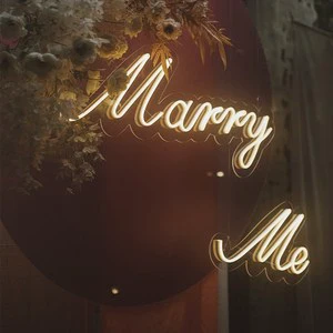 Acrylic Home bar Wedding Decoration Signage Light up LED Neon Sign Custom Will You Marry Me Neon Signs