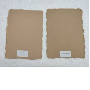 Colored Deckle Edged Cotton Rag Handmade Paper with Starch Coating Eco-Friendly Wedding Cards in Sand Dune Color A6 Size
