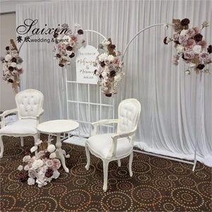 Hot Sale White Metal Arch Wedding Backdrop for Wedding Decoration Stage Party