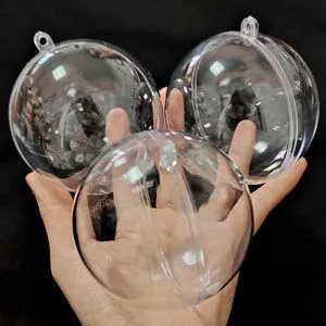 Wholesale Mixed Size Christmas Wedding Clear Plastic Fillable Ornaments Round Plastic Hollow Floating Ball