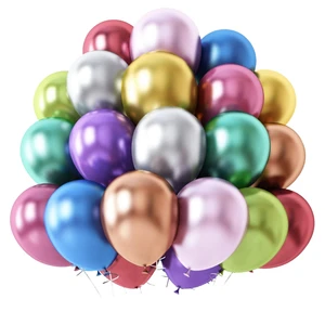 10 Inch Chrome Multicolor Latex Party Balloons Metallic Balloons for Birthday Wedding & Valentine's Day Parties