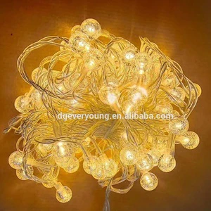 Outdoor Waterproof IP67 Crystal Ball LED String Light Garland Chain Christmas Light for Party Holiday Wedding Decoration
