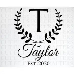 Personalised Monogram Letter T Wedding Signs-Aluminum Composite 12x12/24x24 Sizes Black/White/Golden Colors