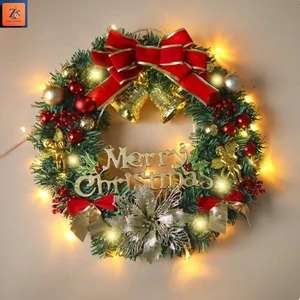 Realistic Christmas Wreath Garland Decor New Door Hanging Rattan for Home Party Venue Layout for Thanksgiving Graduation