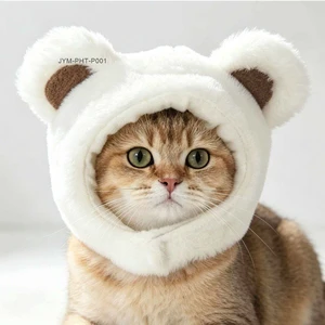 Halloween Christmas Cloth Dress Up Cat Dog Adjustable For Winter Lion Transformation Pet Hat